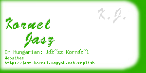 kornel jasz business card